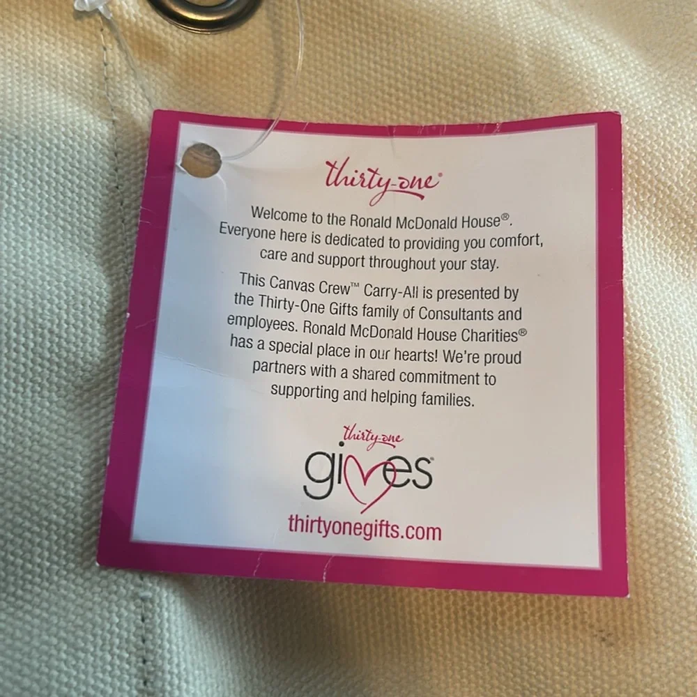 Thirty - one, Ronald McDonald House Charitie canvas Bag